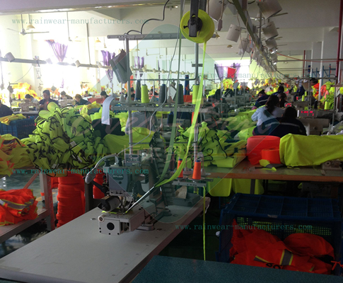 Bulk reflective safety vest factory workshop